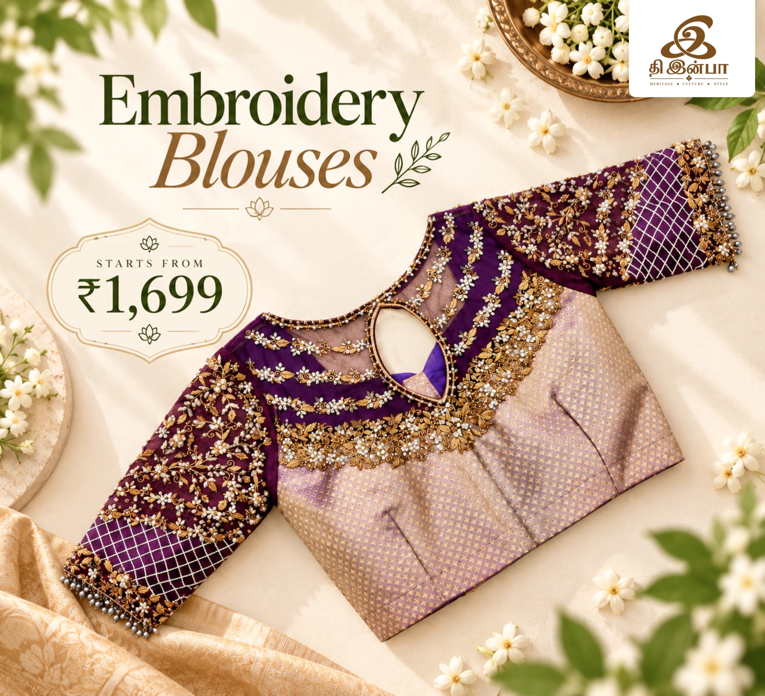 Exquisite Maggam Work Blouse Stitching in Erode - 2
