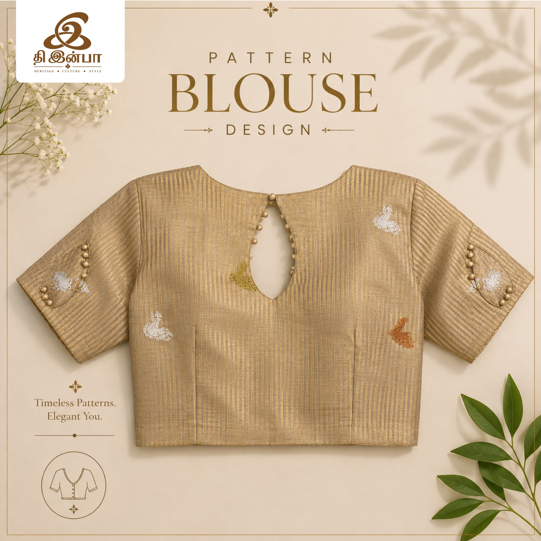 Mustard Gold Pattern Blouse