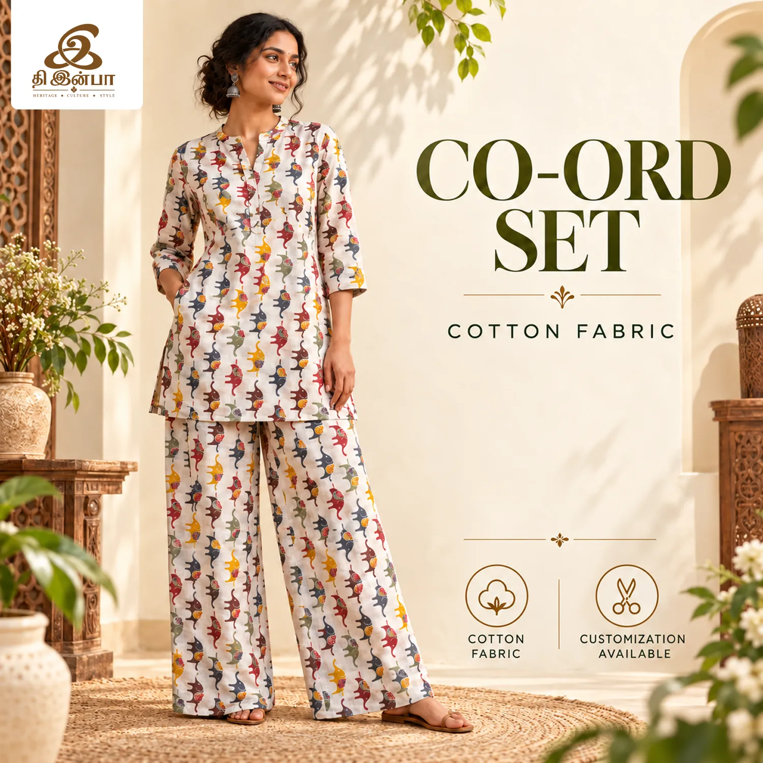 Multicolor Floral Cotton Co-Ord Set