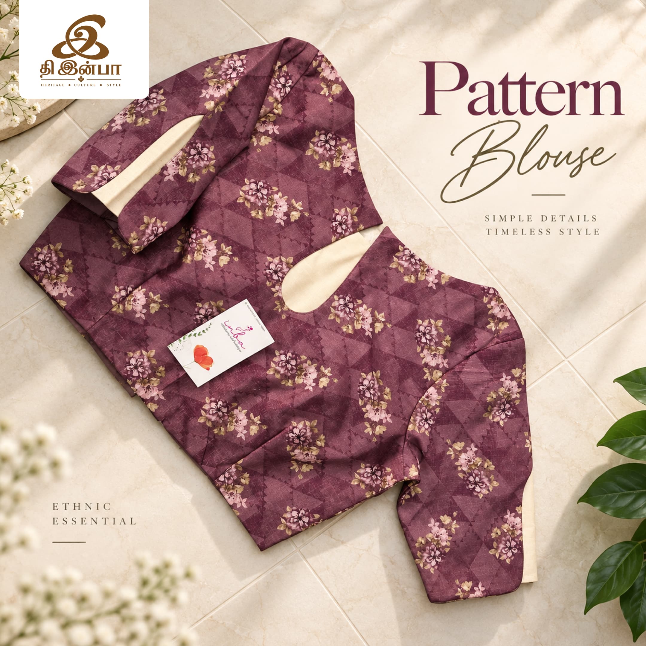 Classic Floral Pattern Blouse