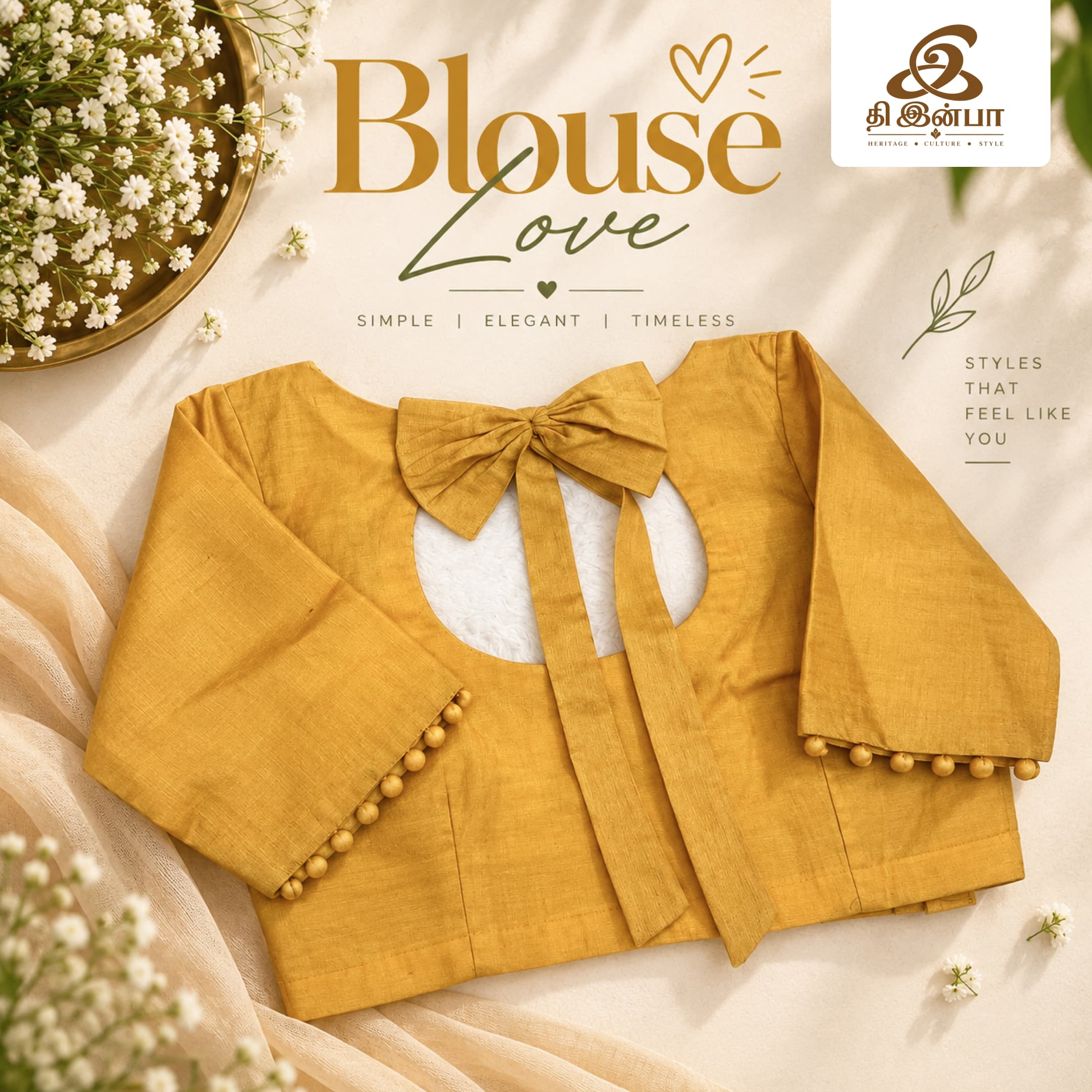 Mustard Gold Statement Blouse