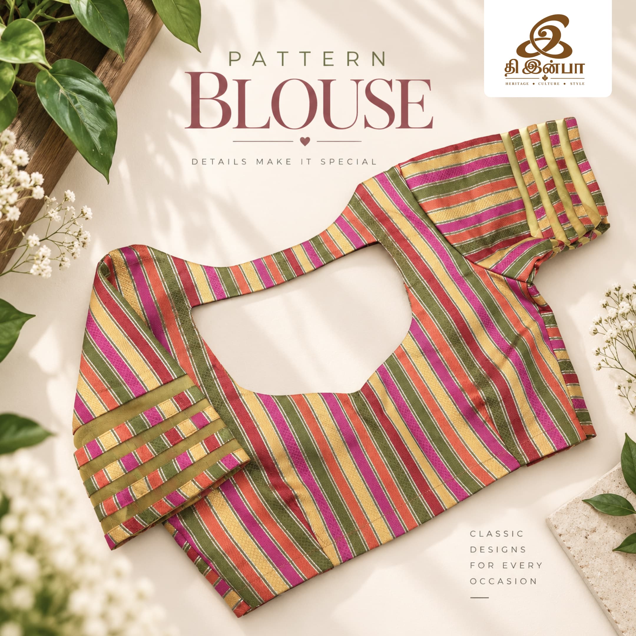 Multicolor Striped Pattern Blouse