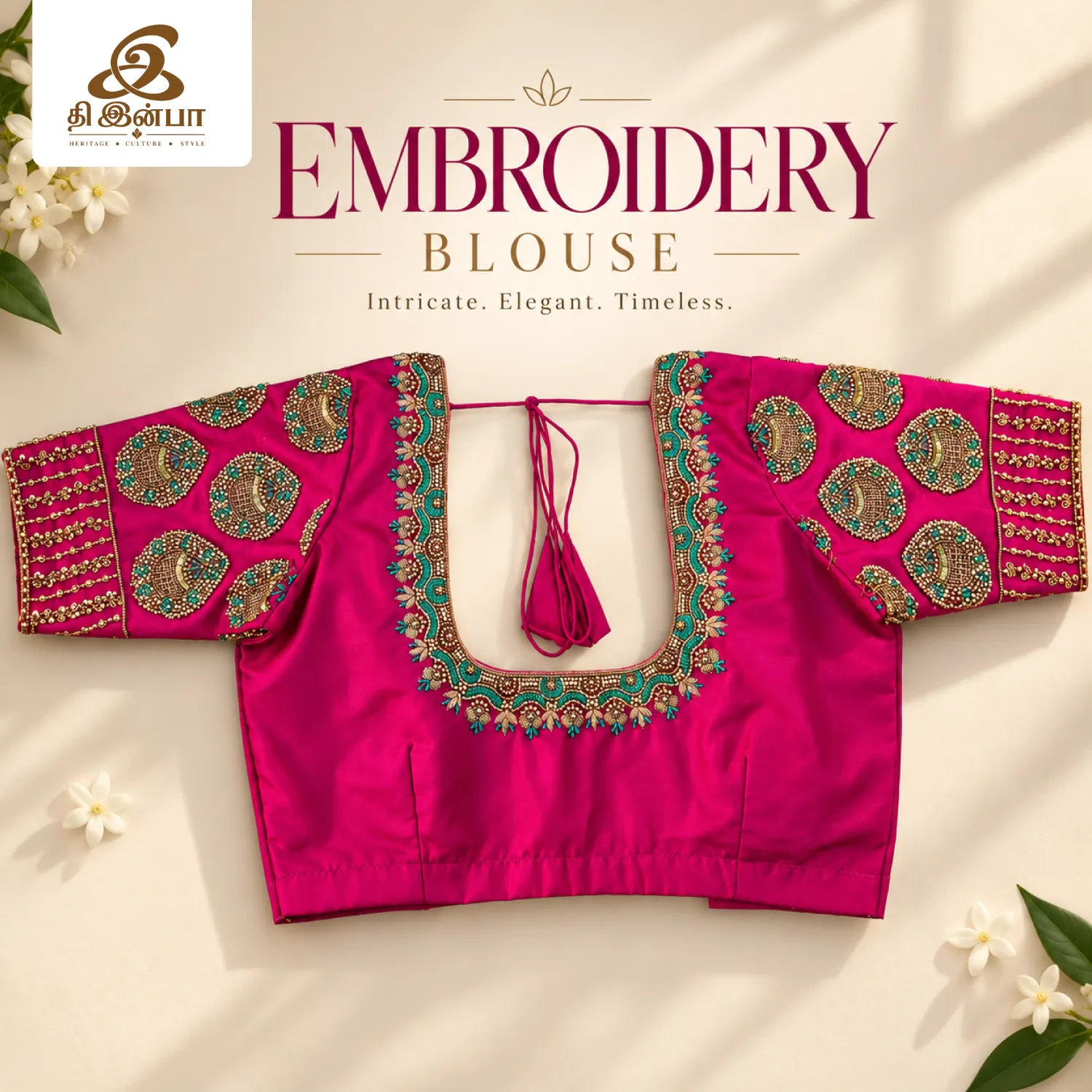 Hot Pink Embroidery Blouse