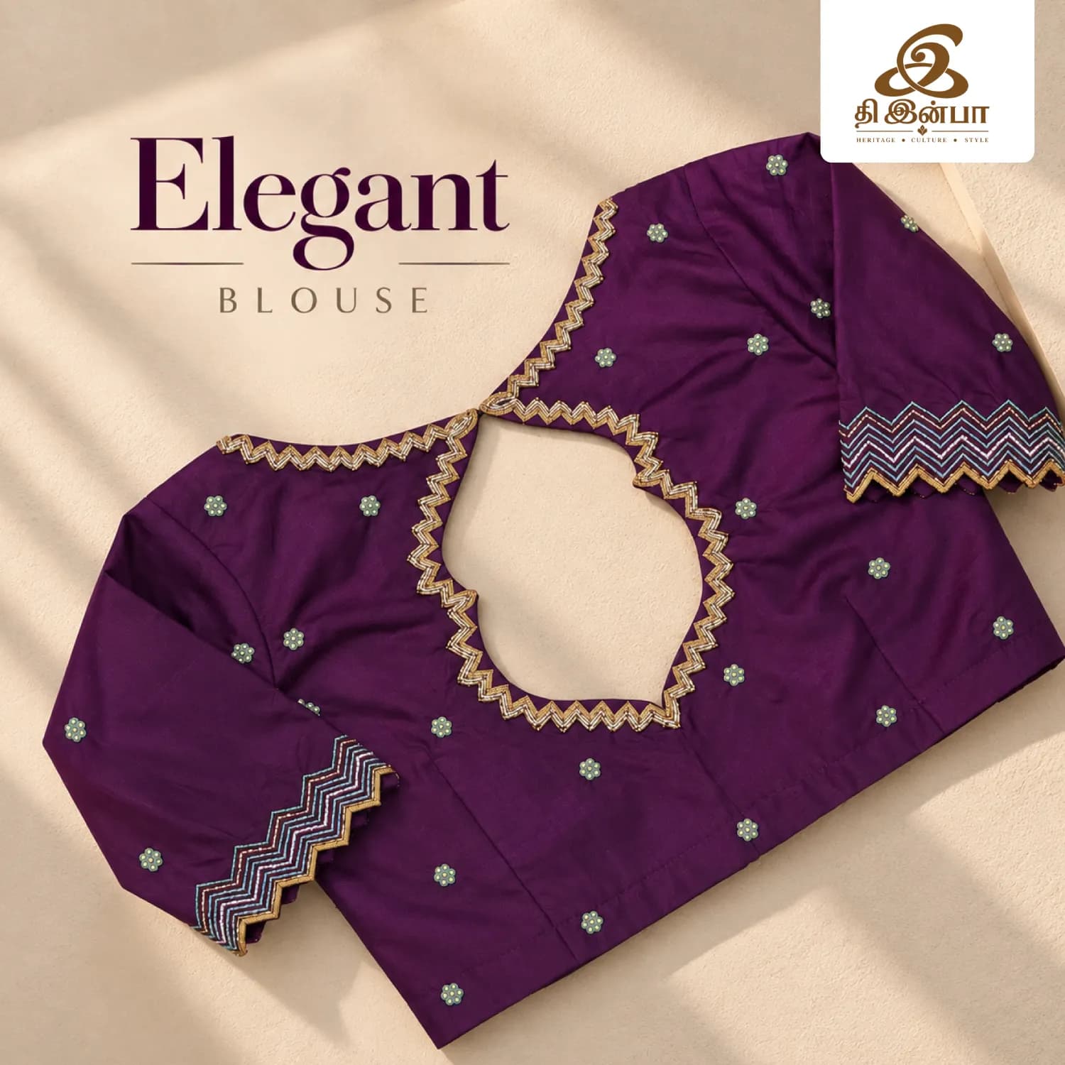 Plum Purple Embroidered Blouse