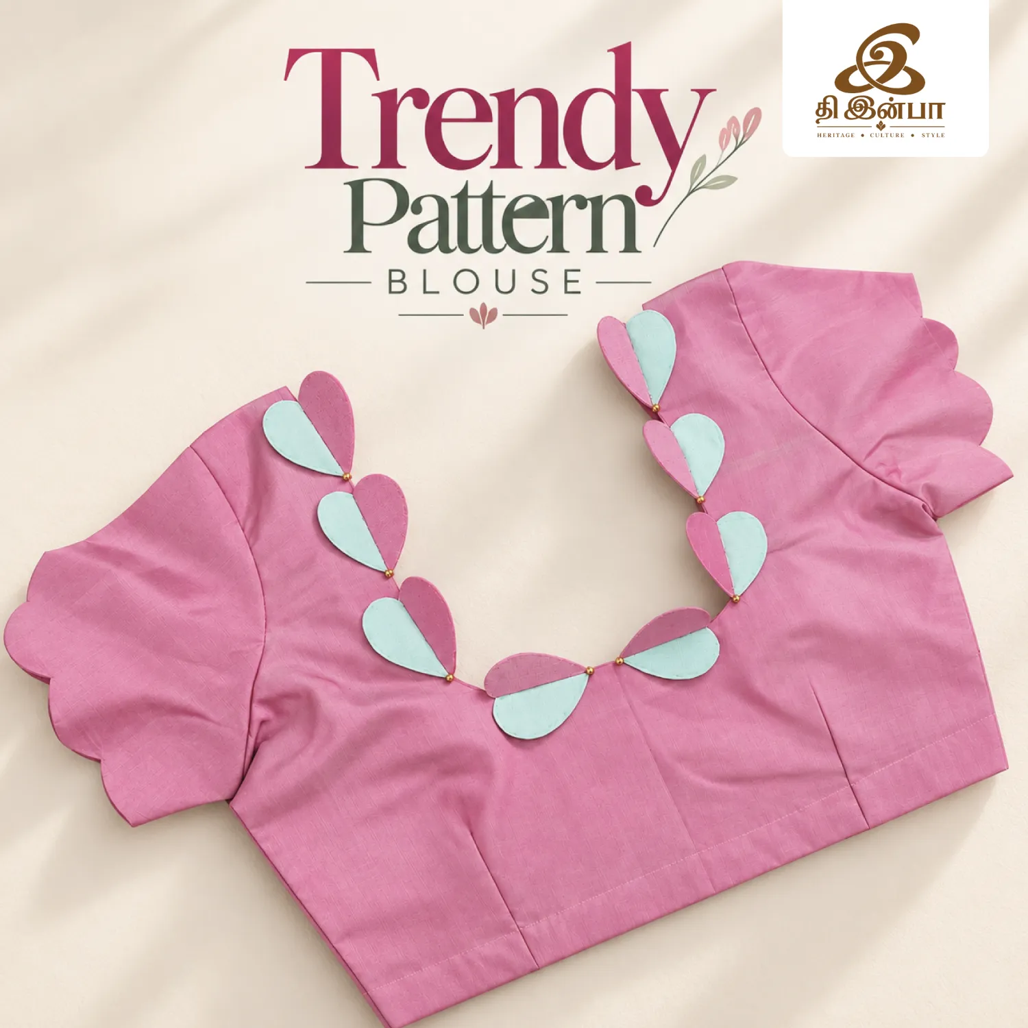 Pink Floral Cut-Out Pattern Blouse