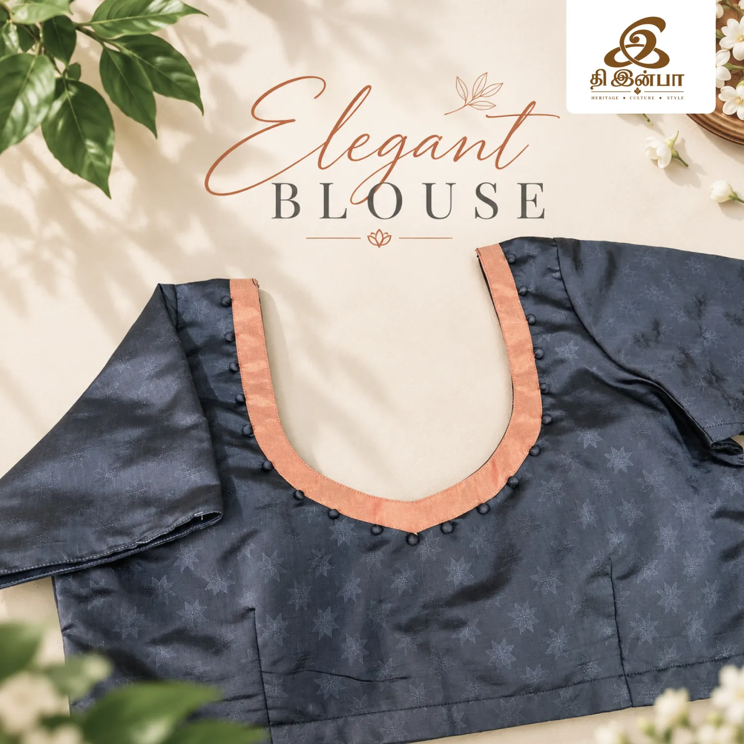 Charcoal Grey Elegant Blouse